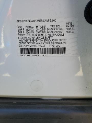 2019 ACURA MDX 5J8YD4H38KL031450