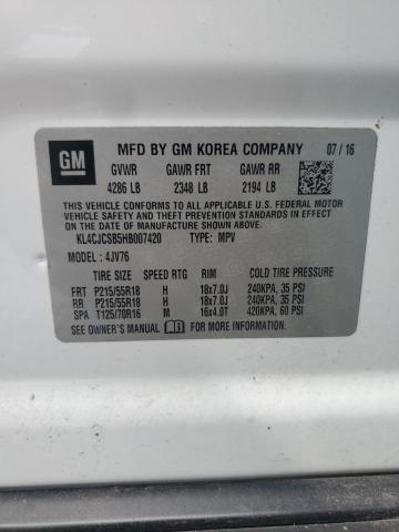 2017 BUICK ENCORE ESSENCE KL4CJCSB5HB007420