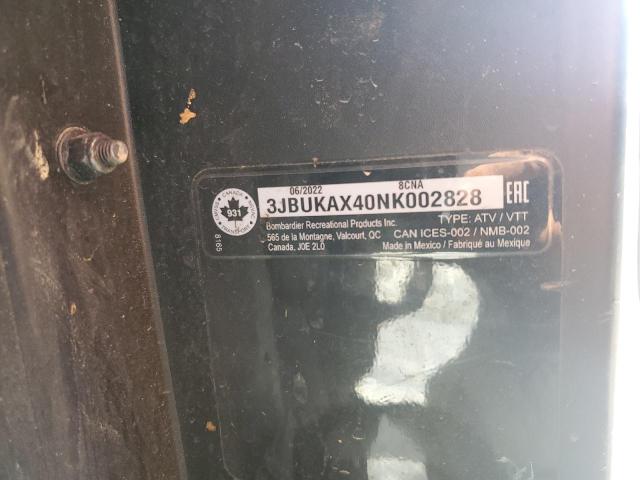 2022 CAN-AM DEFENDER X 3JBUKAX40NK002828