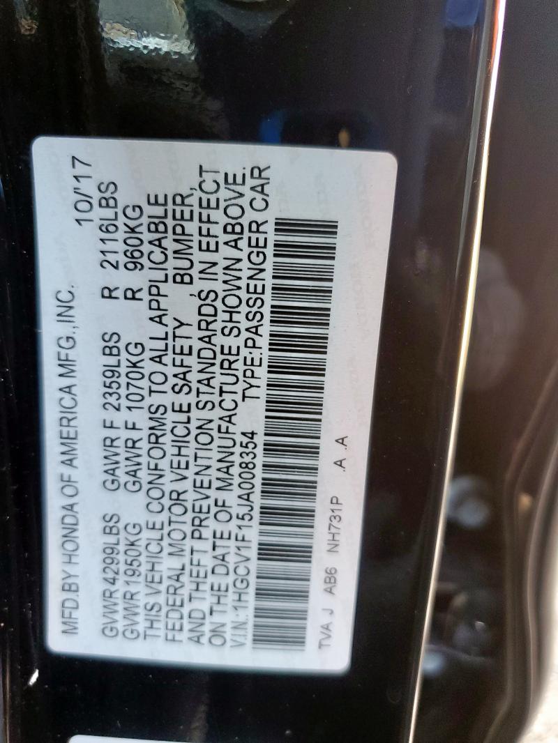 2018 HONDA ACCORD LX - 1HGCV1F15JA008354