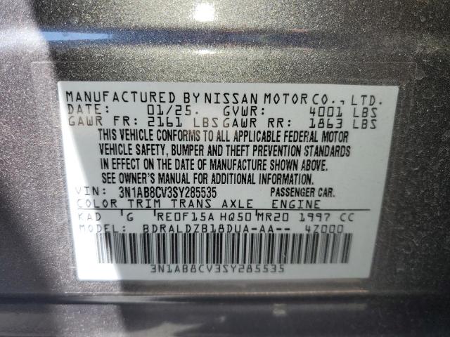 2025 NISSAN SENTRA SV 3N1AB8CV3SY285535