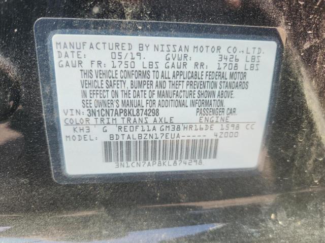 2019 NISSAN VERSA S 3N1CN7AP8KL874298