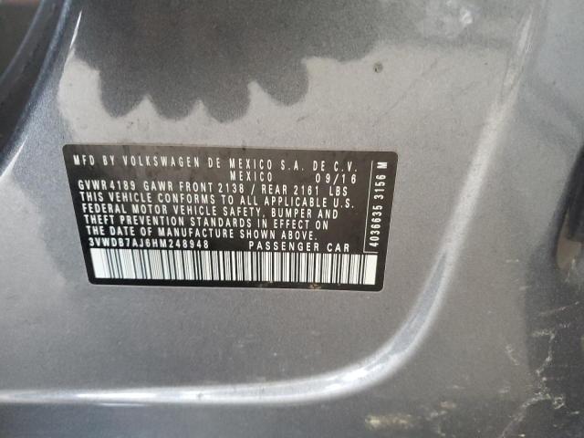 2017 VOLKSWAGEN JETTA SE 3VWDB7AJ6HM248948