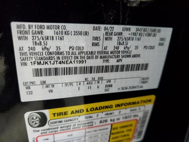 2022 FORD EXPEDITION 1FMJK1JT4NEA11991