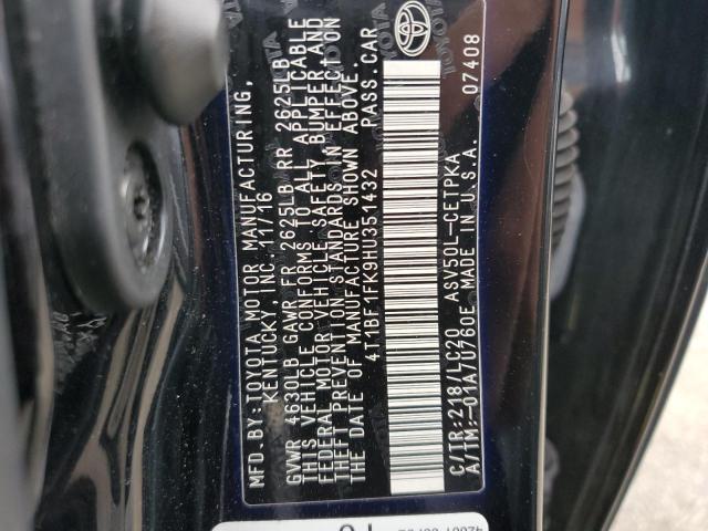 2017 TOYOTA CAMRY LE - 4T1BF1FK9HU351432