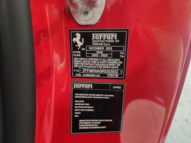 2024 FERRARI ROMA ZFF98RNA0R0303932