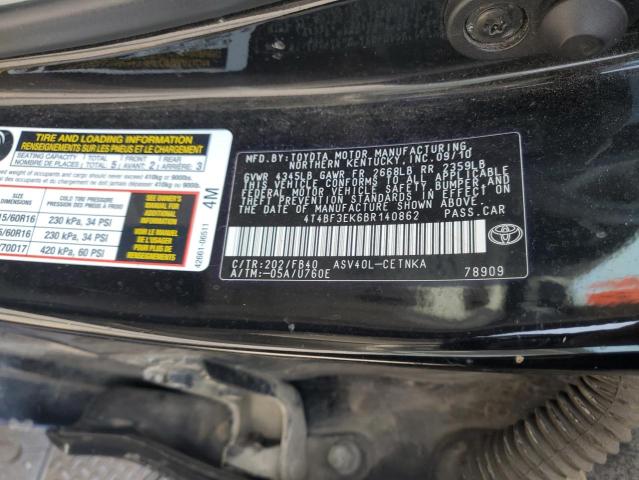 2011 TOYOTA CAMRY BASE - 4T4BF3EK6BR140862