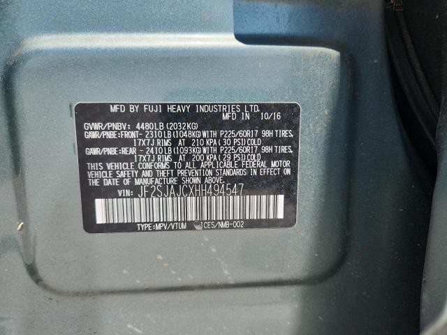 2017 SUBARU FORESTER 2 JF2SJAJCXHH494547