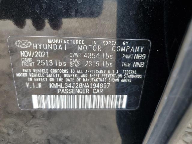 2022 HYUNDAI SONATA LIMITED KMHL34J28NA194897