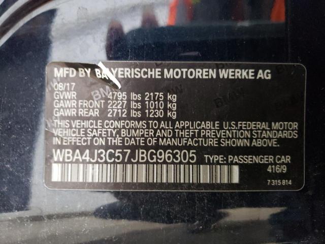 2018 BMW 430XI GRAN WBA4J3C57JBG96305