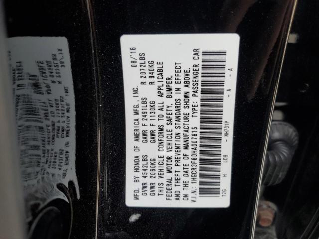 2017 HONDA ACCORD EXL 1HGCR3F80HA007815