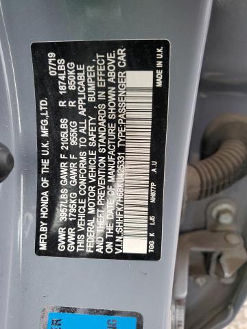 2019 HONDA CIVIC EX SHHFK7H68KU425331