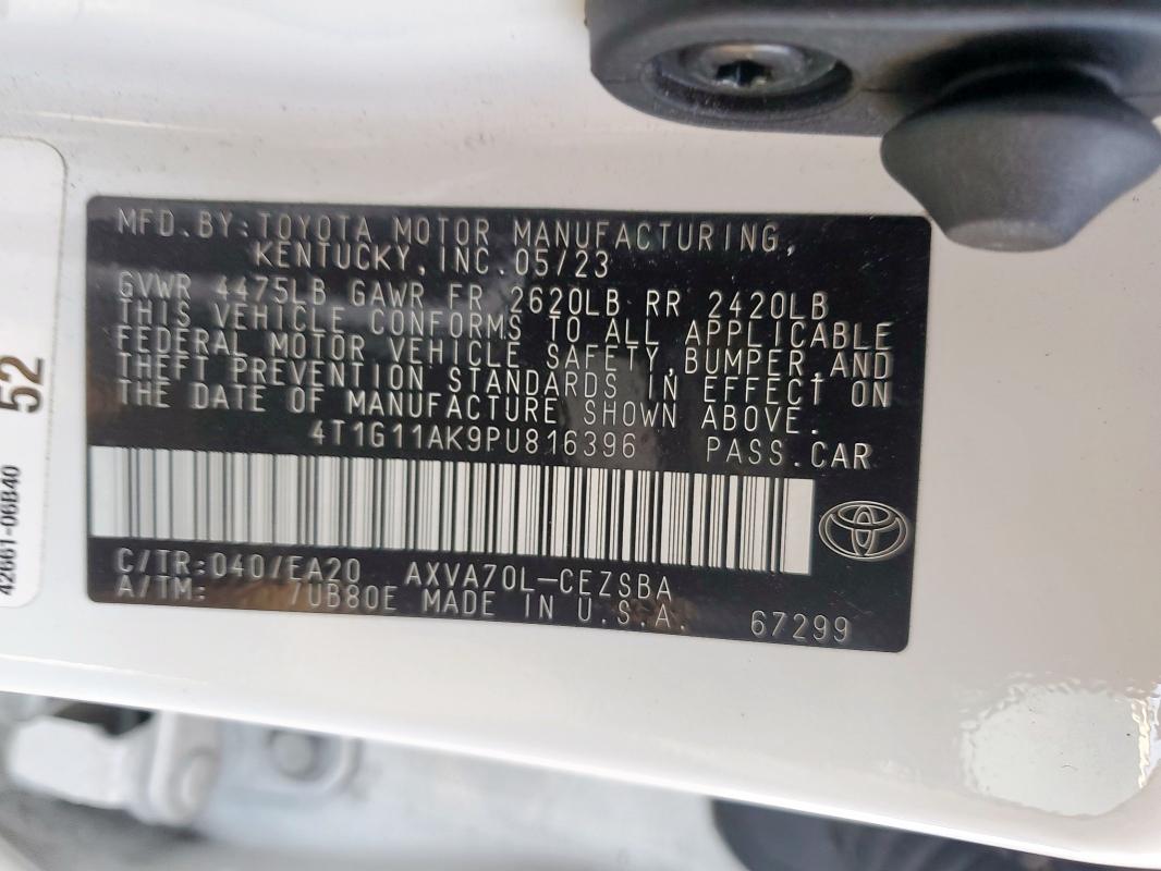 2023 TOYOTA CAMRY SE NIGHT SHADE - 4T1G11AK9PU816396