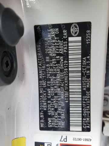 2017 TOYOTA CAMRY LE 4T1BF1FKXHU358129