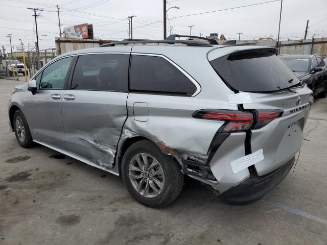 TOYOTA SIENNA XLE 2021 silver  Hybrid 5TDJRKEC7MS033301 photo #3