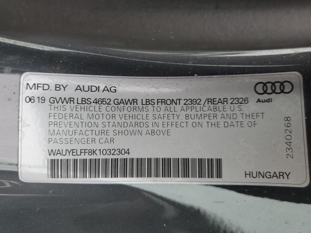 2019 AUDI A3 PREMIUM WAUYELFF8K1032304