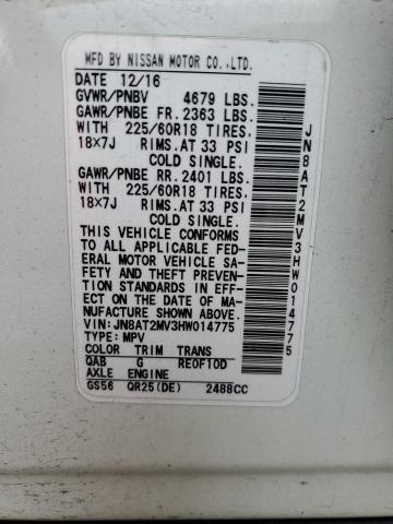 2017 NISSAN ROGUE S JN8AT2MV3HW014775