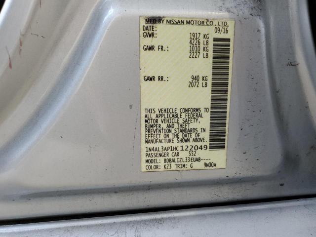 2017 NISSAN ALTIMA 2.5 - 1N4AL3AP1HC122049