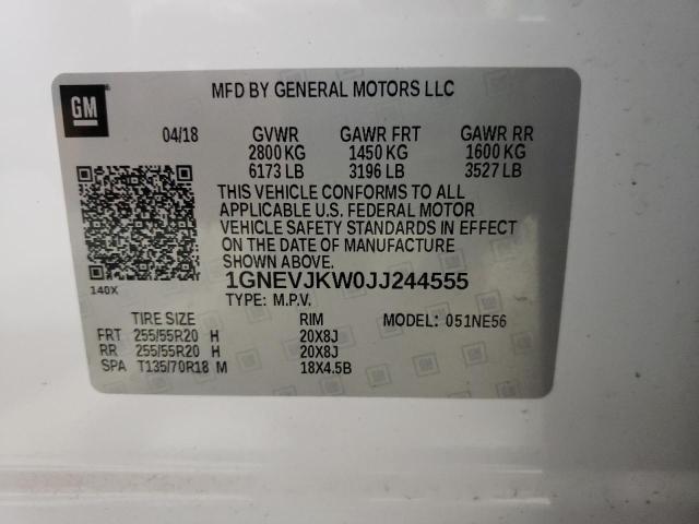 2018 CHEVROLET TRAVERSE P 1GNEVJKW0JJ244555