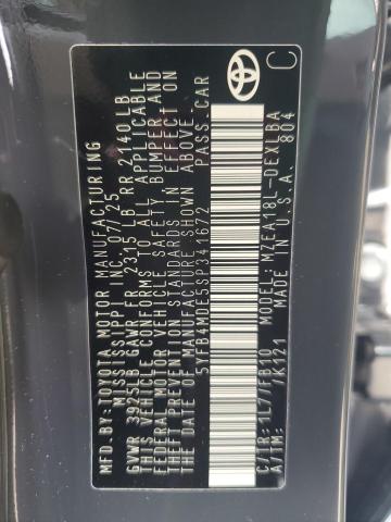 2025 TOYOTA COROLLA LE 5YFB4MDE5SP341672