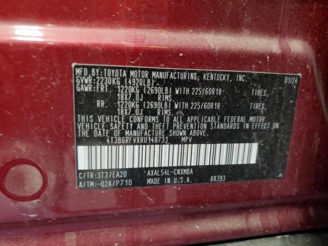 2024 TOYOTA RAV4 XLE P 4T3B6RFVXRU148731