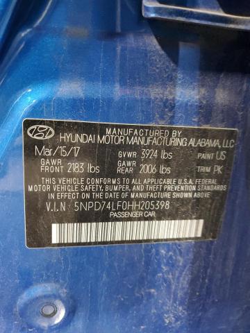 2017 HYUNDAI ELANTRA SE - 5NPD74LF0HH205398