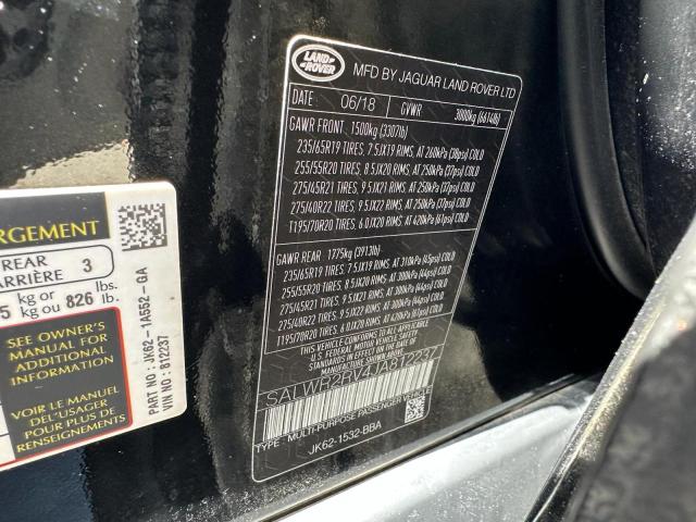 2018 LAND ROVER RANGE ROVE SALWR2RV4JA812237