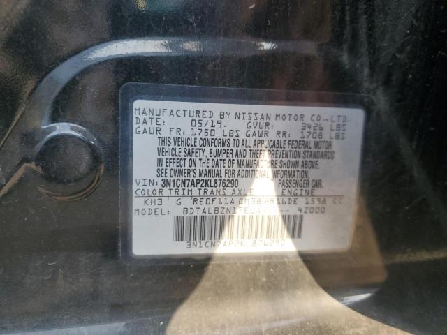 2019 NISSAN VERSA S 3N1CN7AP2KL876290