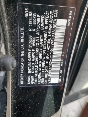 2017 HONDA CIVIC EX SHHFK7H53HU207104