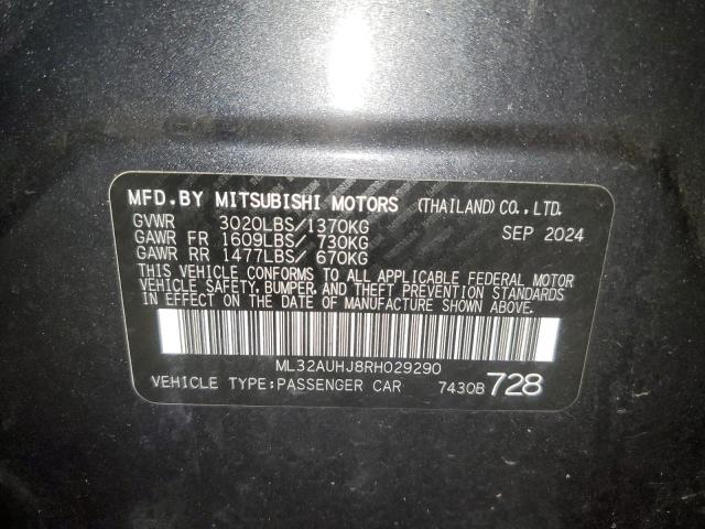 2024 MITSUBISHI MIRAGE ES ML32AUHJ8RH029290
