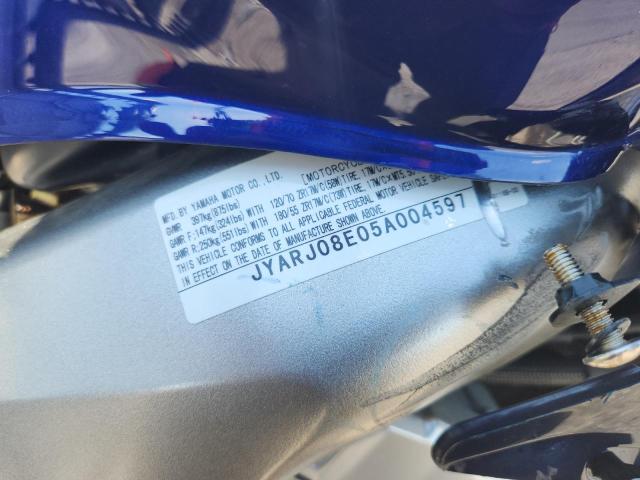 2005 YAMAHA FZ6 S JYARJ08E05A004597