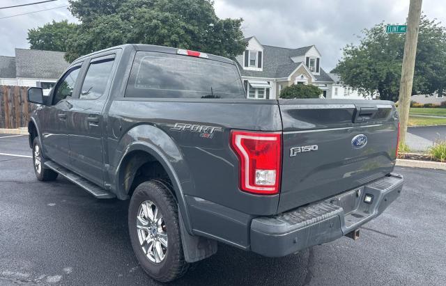 FORD F150 SUPER 2016 gray crew pic gas 1FTEW1EP9GFB60501 photo #4