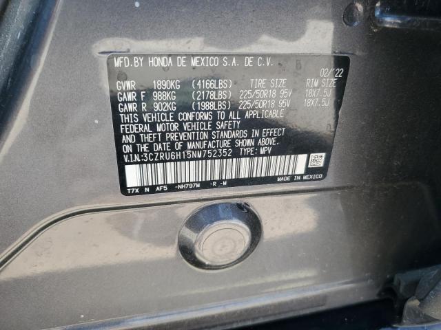 2022 HONDA HR-V SPORT 3CZRU6H15NM752352