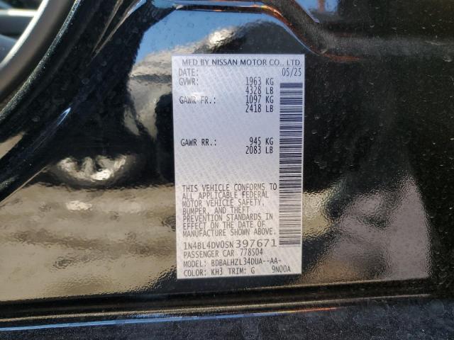 2025 NISSAN ALTIMA SV 1N4BL4DV0SN397671