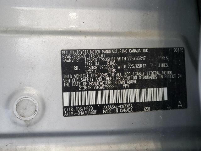 2019 TOYOTA RAV4 LE - 2T3G1RFV9KW075359