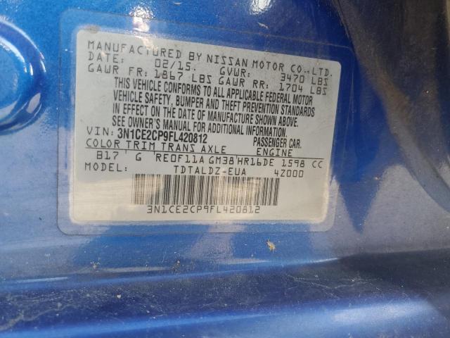 2015 NISSAN VERSA NOTE S 3N1CE2CP9FL420812