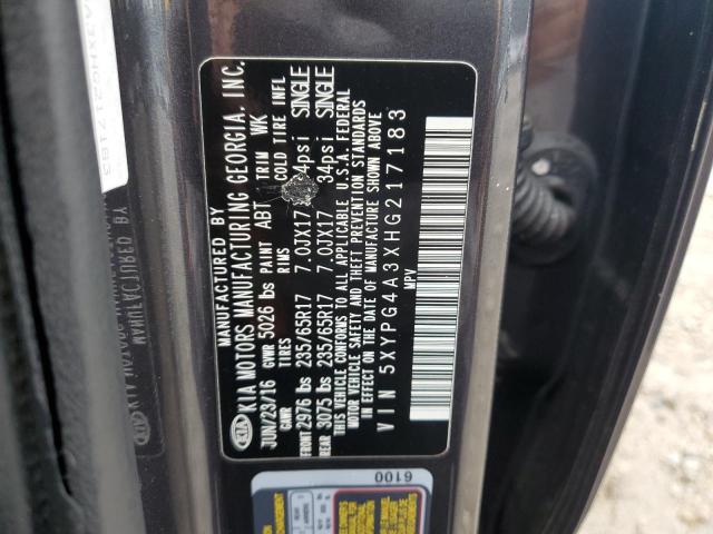 2017 KIA SORENTO LX 5XYPG4A3XHG217183