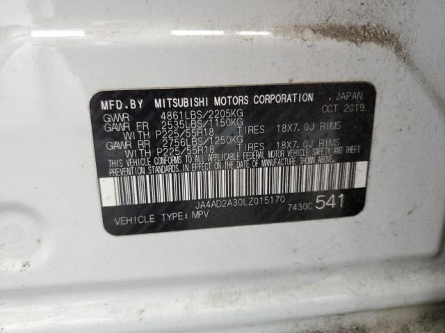 2020 MITSUBISHI OUTLANDER JA4AD2A30LZ015170