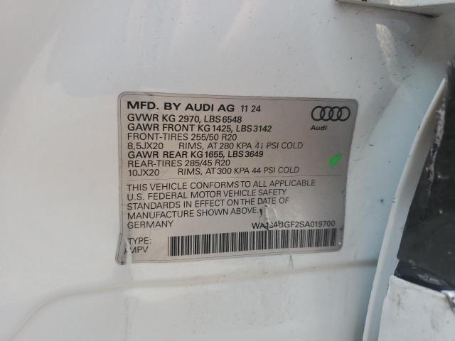 2025 AUDI Q6 E-TRON WA134BGF2SA019700
