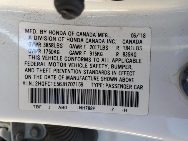 2018 HONDA CIVIC SI 2HGFC1E56JH707159
