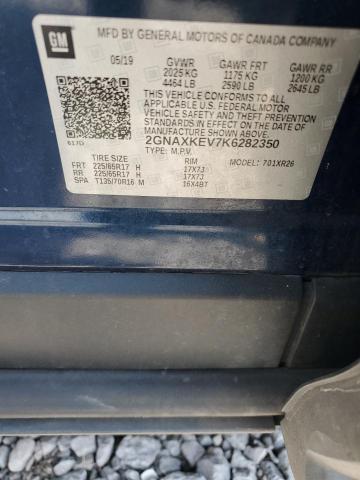 2019 CHEVROLET EQUINOX LT 2GNAXKEV7K6282350