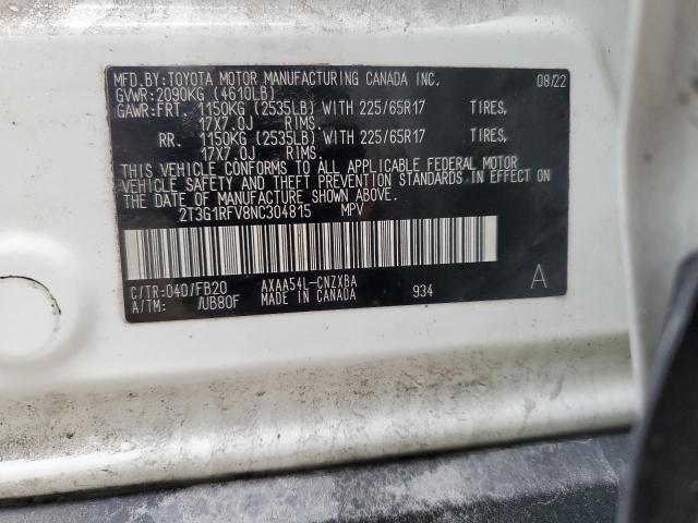 2022 TOYOTA RAV4 LE - 2T3G1RFV8NC304815