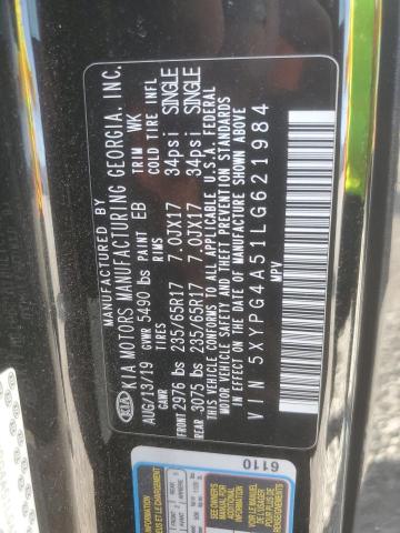 2020 KIA SORENTO S 5XYPG4A51LG621984