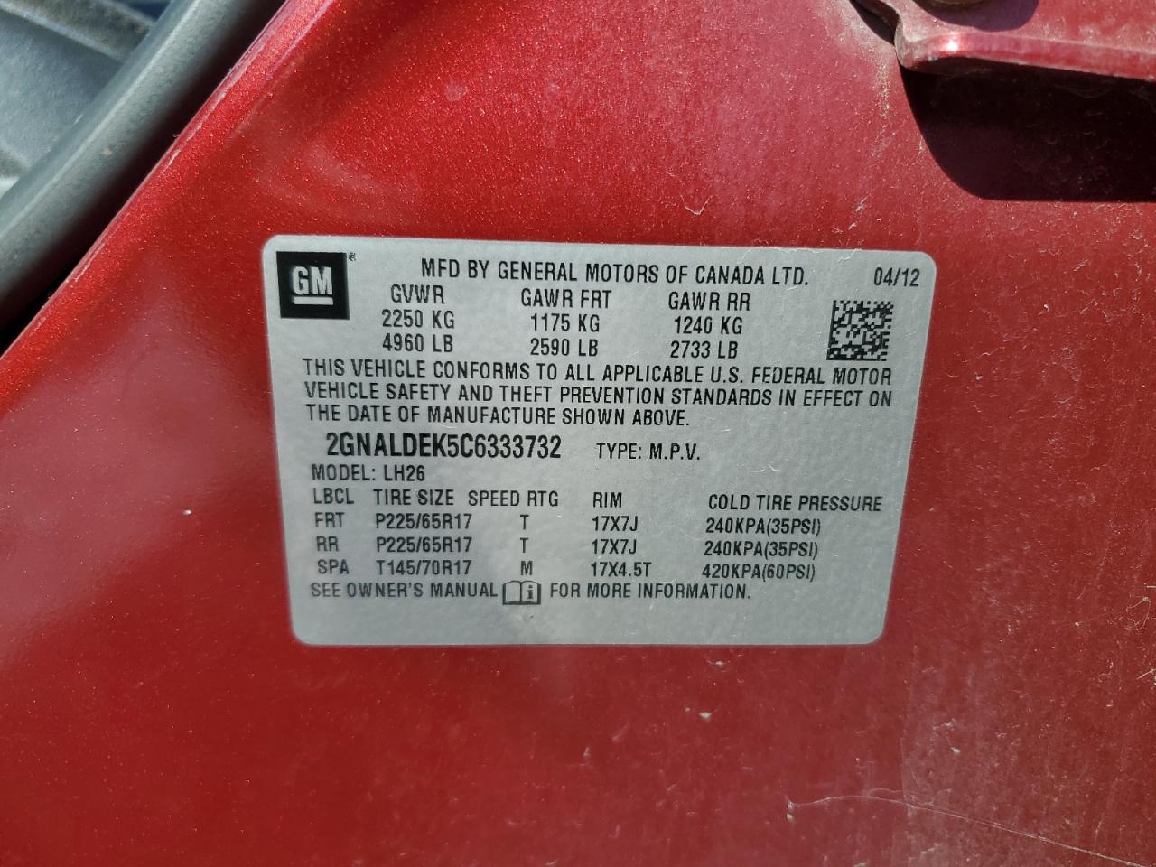 CHEVROLET EQUINOX LT