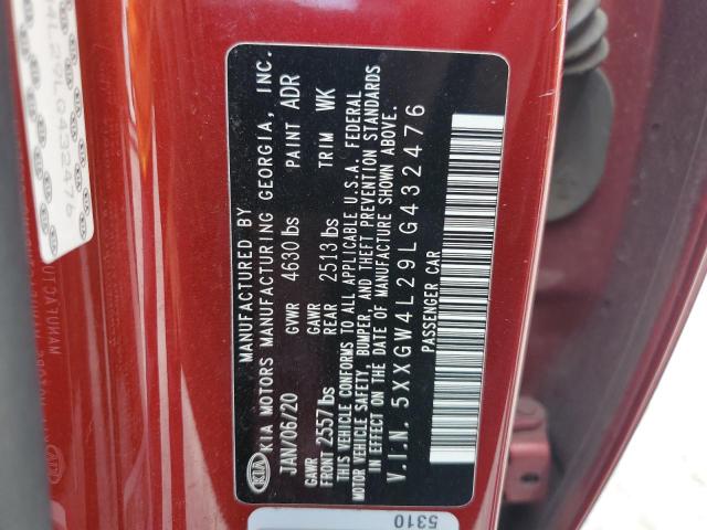 2020 KIA OPTIMA SX 5XXGW4L29LG432476
