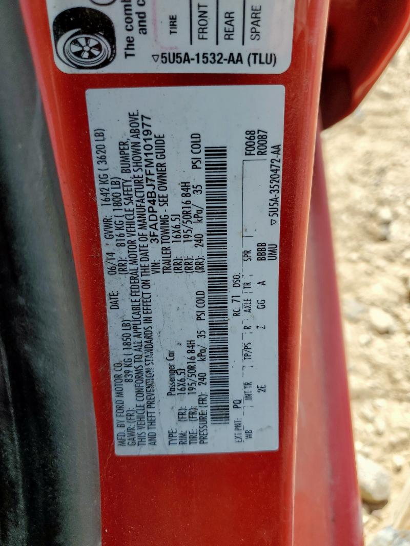 2015 FORD FIESTA SE - 3FADP4BJ7FM101977