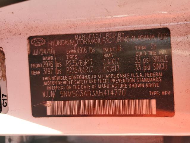 2010 HYUNDAI SANTA FE G - 5NMSG3AB3AH414770