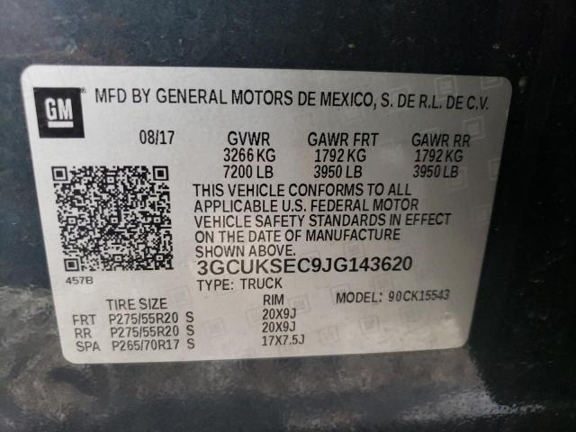 2018 CHEVROLET SILVERADO - 3GCUKSEC9JG143620