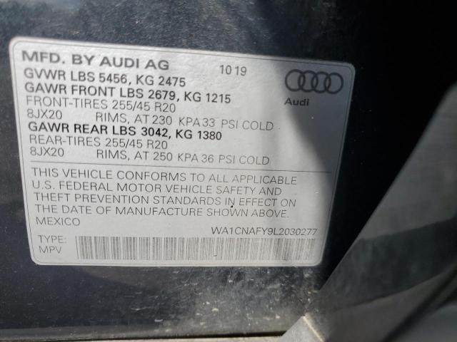 2020 AUDI Q5 PRESTIGE WA1CNAFY9L2030277