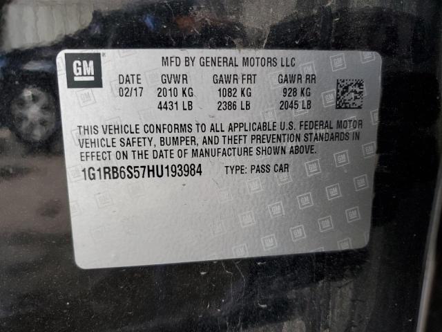 2017 CHEVROLET VOLT PREMI 1G1RB6S57HU193984